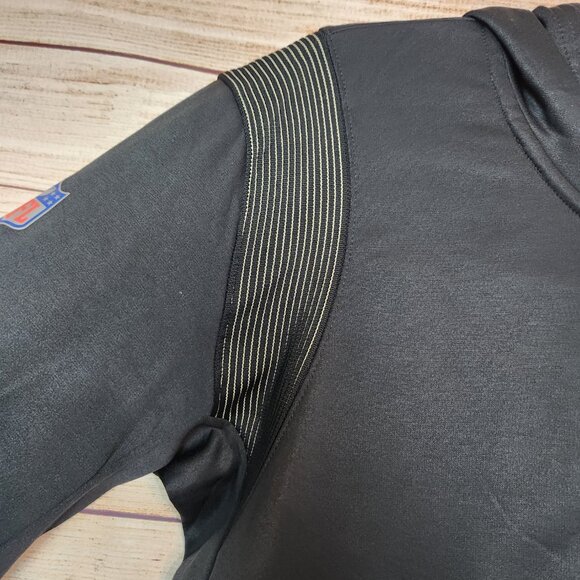 Nike Men's Size L NFL New Orleans Saints Dri Fit On-Field Hoodie Black Zip Up - Picture 4 of 16